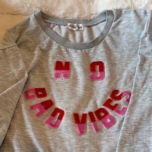 Ten Sixty Sherman Gray Shirt with Pink Lettering